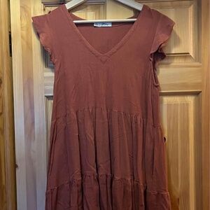 Rust Linen Dress